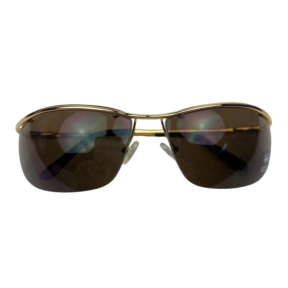 Stussy Hudson Gold Y2K Sunglasses